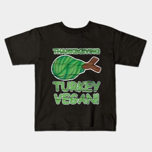 Vintage Thanksgiving Turkey Vegan! Kids T-Shirt